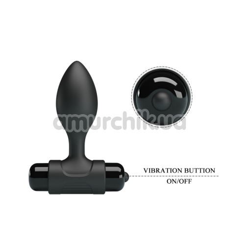 Анальная пробка с вибрацией Pretty Love Vibro Butt Plug, черная