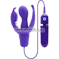 Анально-вагинально-клиторальный вибратор Sux Butterfly, фиолетовый - Фото №1