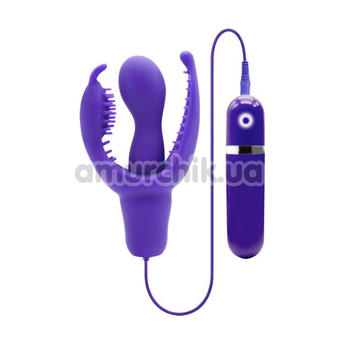 Анально-вагинально-клиторальный вибратор Sux Butterfly, фиолетовый - Фото №1