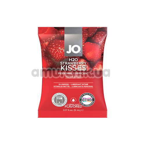 Оральный лубрикант JO H2O Strawberry Kiss - клубника, 5 мл