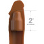 Насадка на пенис Fantasy X-tensions Elite 2 Inch Silicone X-tension, коричневая - Фото №2