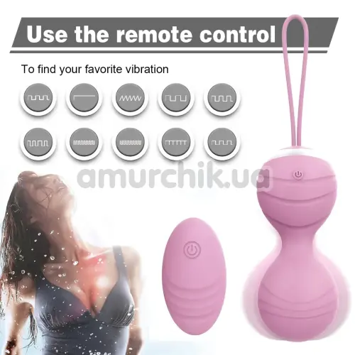 Набор вагинальных шариков с вибрацией Odeco Every Night Toys Beata, розовый