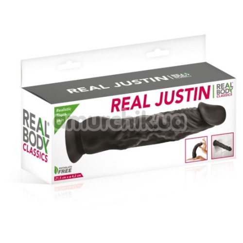 Фаллоимитатор Real Body Real Justin, черный