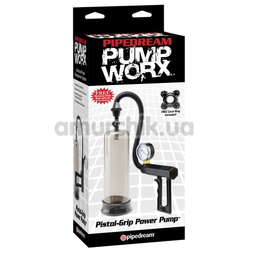 Помпа для увеличения пениса Pump Worx Pistol-Grip Power Pump