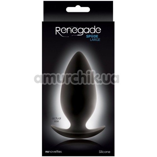 Анальна пробка Renegade Spade Large, чорна