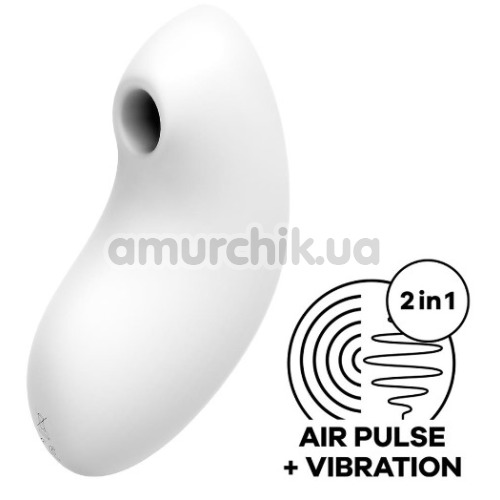 Симулятор орального сексу для жінок з вібрацією Satisfyer Vulva Lover 2, білий