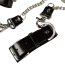 Нашийник з фіксаторами для рук DS Fetish Silver With Chain, чорний - Фото №6