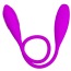 Двуконечный вибратор Pretty Love Snaky Vibe с шипами, фиолетовый - Фото №1