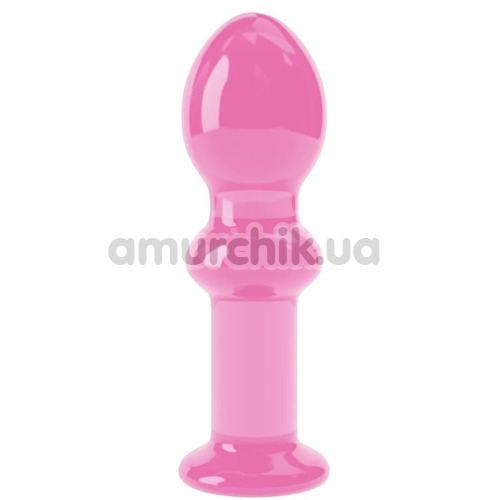 Анальна пробка Love Toy Glass Romance Dildo GS14, рожева - Фото №1