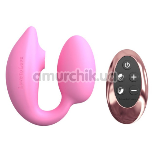 Симулятор орального сексу з віброяйцем Love To Love Wonderlover, рожевий - Фото №1