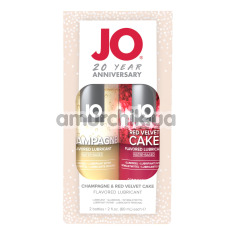 Набір оральних лубрикантів System JO Champagne & Red Velvet Cake, 120 мл - Фото №1