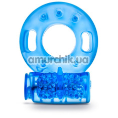 Виброкольцо для члена Stay Hard Reusable Cock Ring, синее - Фото №1