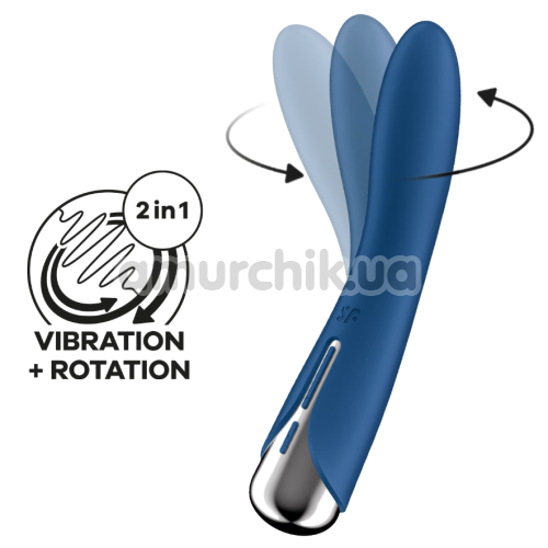 Вибратор для точки G с ротацией Satisfyer Spinning Vibe 1, синий
