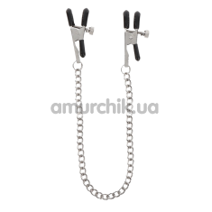 Зажимы для сосков Taboom Adjustable Clamps with Chain, серебряные - Фото №1