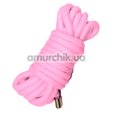Мотузка для бондажу DS Fetish 5 M Metal, рожева - Фото №1