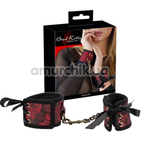 Фіксатори для рук Bad Kitty Naughty Toys Handcuffs Asia 2492296, червоно-чорні