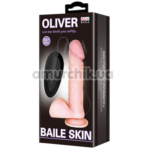 Вибратор Oliver Baile Skin 9.5, телесный
