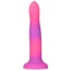 Фалоімітатор, що світиться в темряві Addiction Rave 8 + віброкуля Power Bullet, рожево-фіолетовий - Фото №1