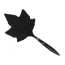 Шлепалка в виде кленового листочка Lockink Leather Whip Maple Leaf, черная - Фото №1
