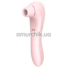 Симулятор орального секса для женщин с вибрацией Boss Series Rechargeable Sucking Massager, светло-розовый - Фото №1