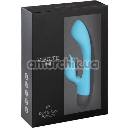 Вибратор Virgite Vibes Dual G-Spot Vibrator V7, голубой