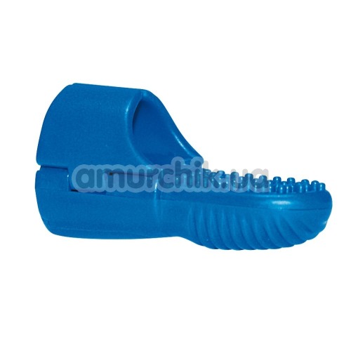 Вибронапалечник для стимуляции клитора Finger Clip, синий - Фото №1