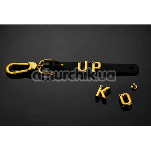 Брелок Upko Your Name Collection Leather Tag, черная