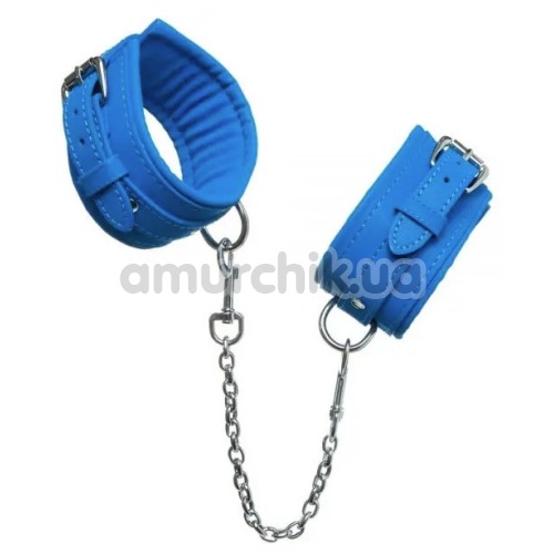 Фіксатори для рук Loveshop Luxury Fetish Cuffs With Chain, сині