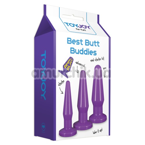 Набір анальних пробок Best Butt Buddies фіолетовий, 3 шт