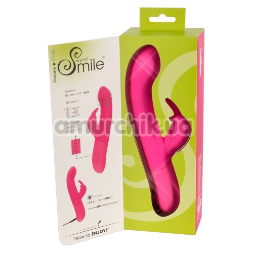 Вібратор Sweet Smile Rechargeable G-Spot Rabbit Vibe, рожевий