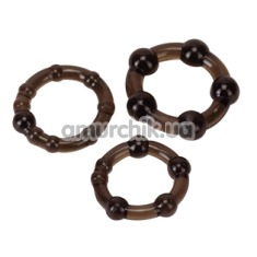 Набір ерекційних кілець Ultra Soft & Stretchy Pro Rings Black, 3 шт - Фото №1