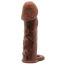 Насадка на пенис Brave Man 016012, коричневая - Фото №2