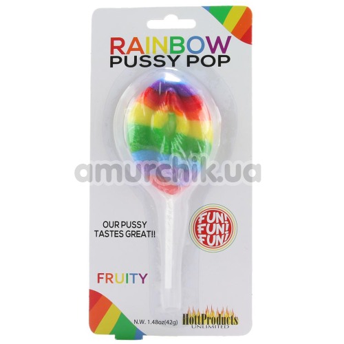 Конфета в форме вагины Rainbow Pussy Pop, радужная