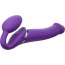 Безремневой страпон с вибрацией Strap-On-Me Vibrating Bendable Strap-On M, фиолетовый - Фото №2