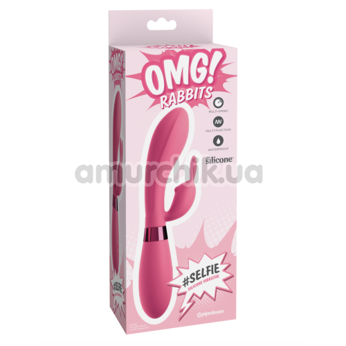 Вібратор OMG! Rabbits #Selfie Silicone Vibrator, рожевий