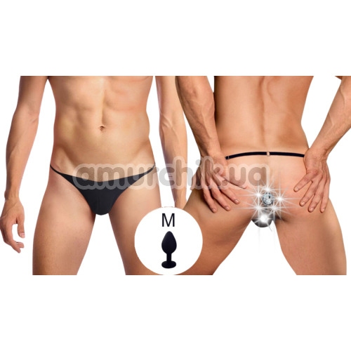 Труси чоловічі з анальною пробкою Art of Sex Sexy Panties With Silicone Plug M, чорні - Фото №1