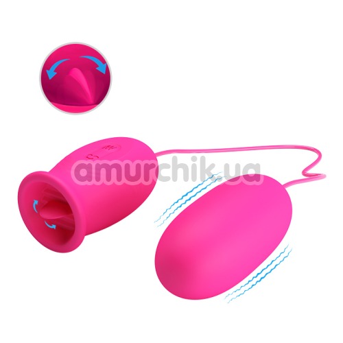 Виброяйцо + симулятор орального секса для женщин Pretty Love Daisy, розовое