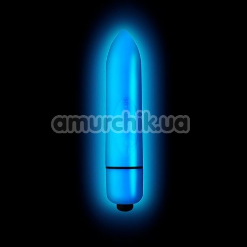 Клиторальный вибратор Rocks-Off Neon Laser, голубой