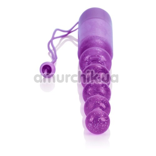 Анальний ланцюжок з вібрацією Pleasure Beads фіолетовий