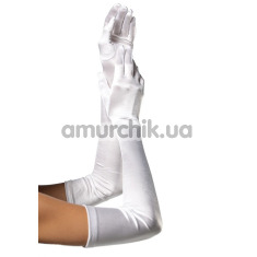 Рукавички Leg Avenue Extra Long Opera Length Satin Gloves, білі - Фото №1