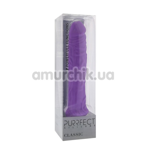 Вібратор Purrfect Silicone Classic, 21.5 см фіолетовий