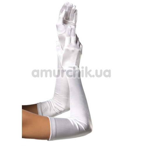 Перчатки Leg Avenue Extra Long Opera Length Satin Gloves, белые