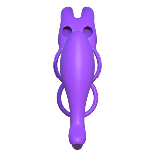 Эрекционное кольцо со стимулятором простаты Fantasy C-Ringz Ass-Gasm Vibrating Rabbit, фиолетовое