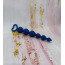 Анальная цепочка Loveshop Silicone Heart Anal Beads S, синяя - Фото №1