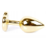 Анальная пробка с ярко-розовым кристаллом Exclusivity Jewellery Gold Heart Plug, золотая - Фото №4