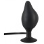 Анальный расширитель True Black Inflatable Butt Plug L, черный - Фото №3