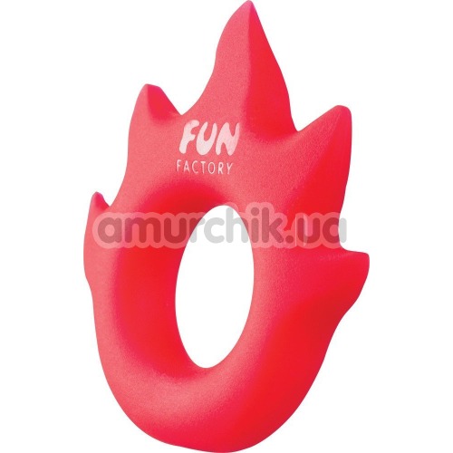 Эрекционное кольцо Fun Factory Flame, красное