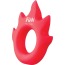 Эрекционное кольцо Fun Factory Flame, красное - Фото №3