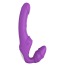 Безременевий страпон з вібрацією Vibes Of Love Double Dipper, фіолетовий - Фото №2