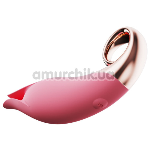 Кліторальний вібратор Boss Series Flirting Tongue Licking Vibrator, рожевий